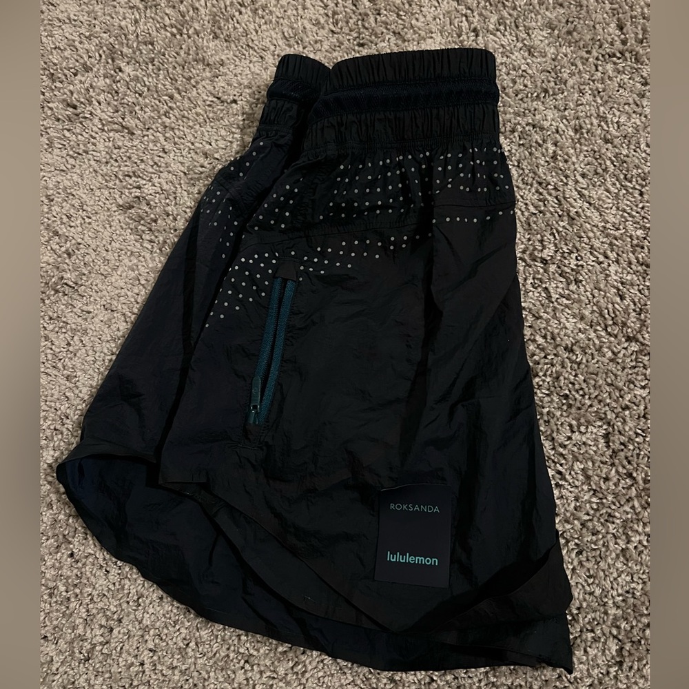 Dark blue lulu lemon running shorts (not built in underwear), size 4